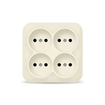 Розетка 4-м ОП 10А IP20 квадрат. без заземл. сл. кость IONICH 1453 Розетка 4-м ОП 10А IP20 квадрат. без заземл. сл. кость IONICH 1453
